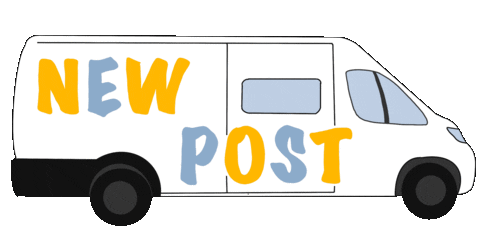 New Post GIF Sticker Kastenwagen