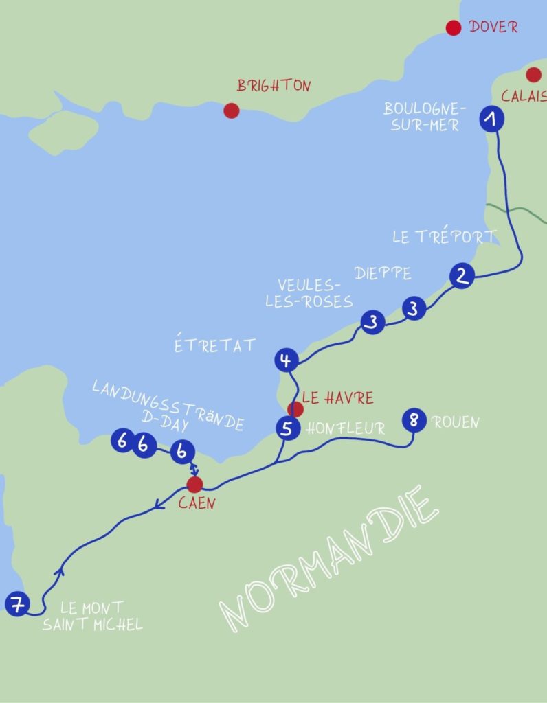 Karte Normandie